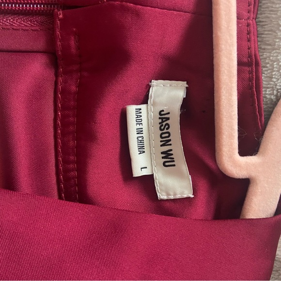 Jason Ju Red V-Neck Bow Dress - Picture 5 of 9